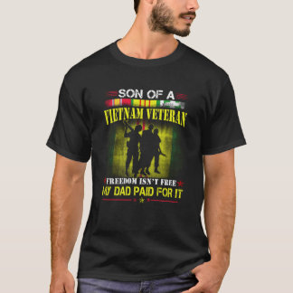 T-shirt Hommes Fier Fils Du Vietnam Vétérinaire Papa Liber