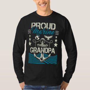 T-shirt Hommes Fier Marine Grand-Père Papa Papa Pops