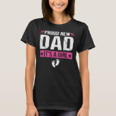 T-shirt Hommes Fier Nouveau Papa C'est une fille Nouveau P (Devant)