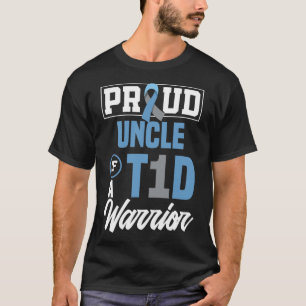 T-shirt Hommes Fier Oncle D'Un Guerrier T1D Reconnaissant