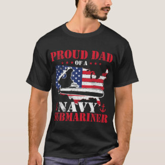 T-shirt Hommes Fier Papa D'Un Sous-Marinier De Marine - Pa