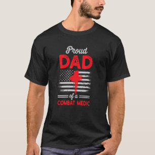 T-shirt Hommes Fier Papa D'Une Médaille De Combat Distress