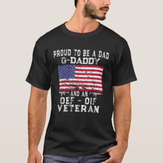 T-shirt Hommes Fier Papa G Daddy OEF OIF Vétérinaire Retro
