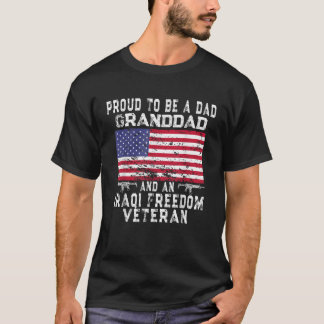 T-shirt Hommes Fier Papa Grand-père Irakien Liberté Répara