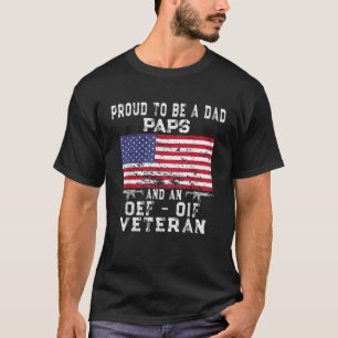 T-shirt Hommes Fier Papa Paps OEF Vétéran de l'OIF Retro U