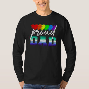 T-shirt Hommes Fier Papa Transgenre Pride Gay Drapeau Lgbt