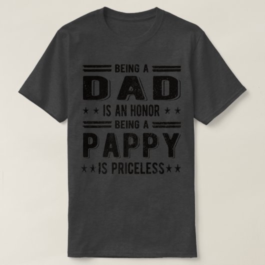 T-shirt Hommes Fier Pappy Meilleur Grand-Père Pappy (Design devant)