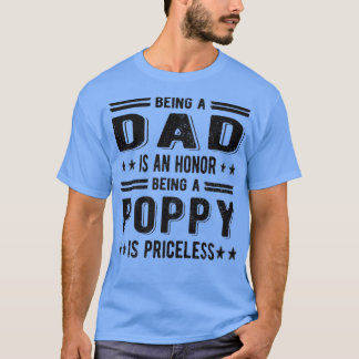 T-shirt Hommes Fier Poppy Meilleur Grand-Père Poppy