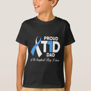 T-shirt Hommes Fier T1D Papa De Son Diabète Sensibilisatio