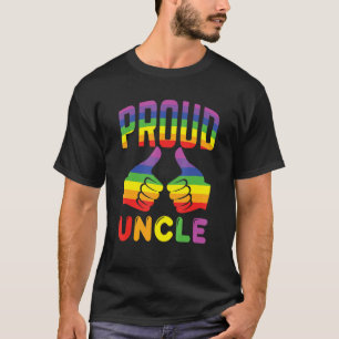 T-shirt Hommes Fière Oncle Lgbt Fierté Soutien familial Fi