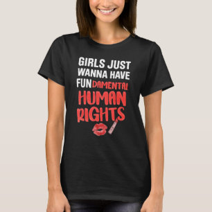 T-shirt Hommes Filles Voulaient Juste Avoir Des Droits Hum