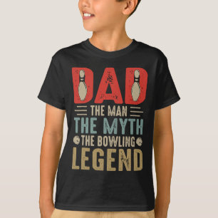 T-shirt Hommes Funny Bowler Papa Bowling Legend Fête des p