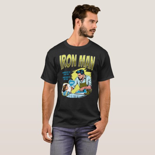 T-shirt Homme's Funny Retro Tee : Iron Man (Devant entier)