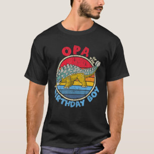 T-shirt Hommes Garçon Anniversaire I Opa I Ankylosaurus I
