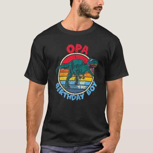 T-shirt Hommes Garçon Anniversaire I Opa I Tyrannosaurus R (Devant)