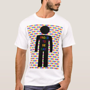 T-shirt Hommes gays LGBTQ Silhouette et arc-en-ciel