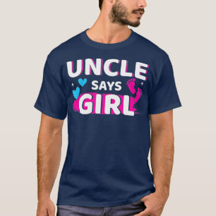 T-shirt Hommes Genre révéler oncle dit fille jumelle famil