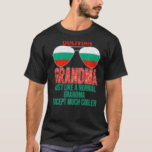 T-shirt Hommes Grand-mère bulgare Bulgarie Drapeau Lunette