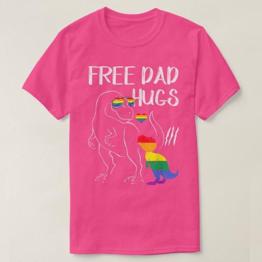 T-shirt Hommes Gratuit Papa Encarle LGBT Pride Papa Dinosa (Design devant)