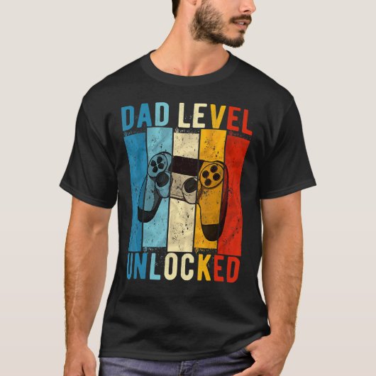 T-shirt Hommes Grossesse Faire-part Niveau papa déverrouil (Devant)
