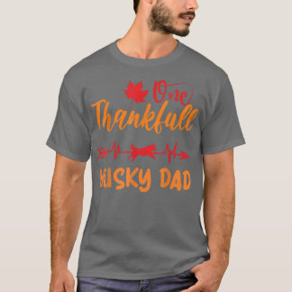 T-shirt Hommes Hearbeat Thanksgiving One Thankful Husky Pa