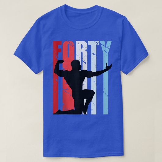 T-shirt Hommes Hommes Bodybuilding 40e anniversaire Poids (Design devant)