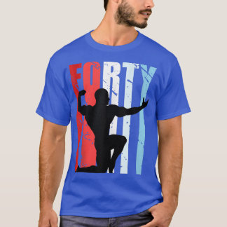 T-shirt Hommes Hommes Bodybuilding 40e anniversaire Poids