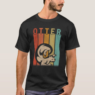 T-shirt Hommes Hommes Hommes Femmes Kid Cute Otter Retro