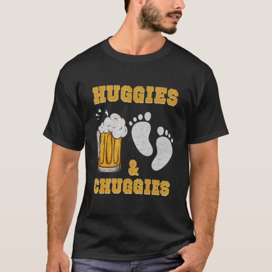 T-shirt Hommes Huggies Et Chuggies Futur Parti Père (Devant)