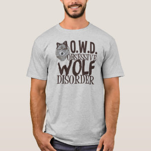 T-shirt Hommes impressionnants de loup gris