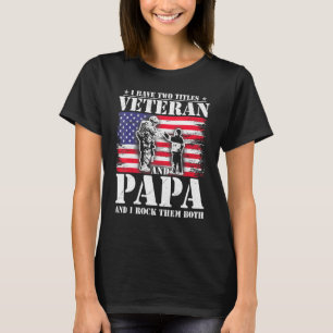 T-shirt Hommes J'Ai Deux Titres Vétérinaire Et Papa Pères