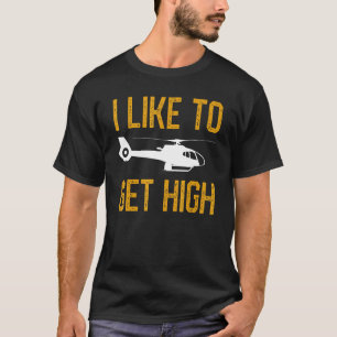 T-shirt Hommes J'Aime Devenir Hélicoptère Hélicoptère Héli