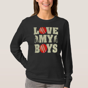 T-shirt Hommes J'Aime Mes Garçons Croquet Fête des pères C