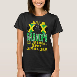 T-shirt Hommes Jamaïcain Grandpa Jamaïque Drapeau Lunettes