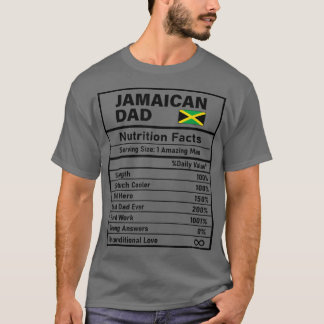 T-shirt Hommes Jamaïcain Papa Nutrition Fiches Fête des pè