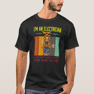 T-shirt Hommes Je suis électricien Arrêter quand je suis f