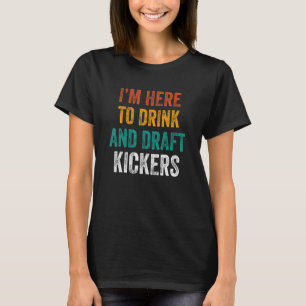 T-shirt Hommes Je suis ici pour boire et ébaucher Imaginai