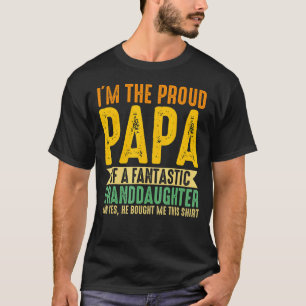 T-shirt Hommes Je suis le Pier Papa De Grandgirl Grand-pa