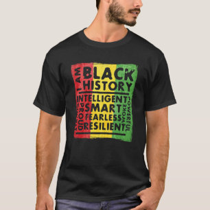 T-shirt Hommes Je Suis Noir Histoire Intelligent Fort Fièr