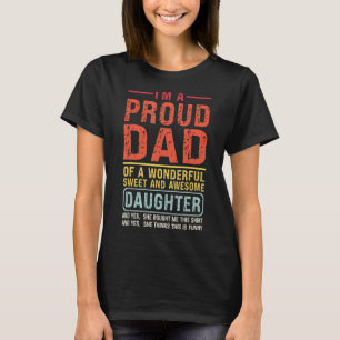 T-shirt Hommes Je suis un papa fier d'une merveilleuse fil