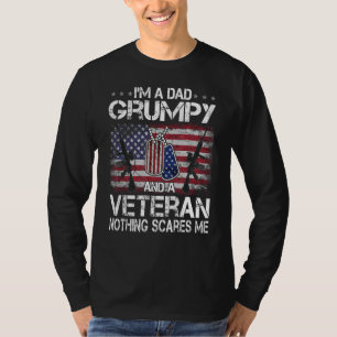T-shirt Hommes Je suis un papa grincheux et un vétéran rie