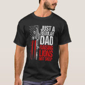 T-shirt Hommes Juste Un Père Régulier Élever Lions Us Patr (Devant)