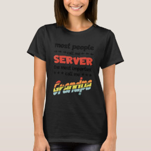 T-shirt Hommes La plupart des gens m'appellent serveur plu