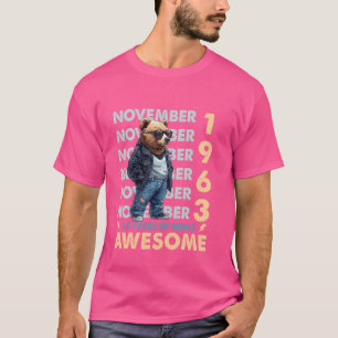 T-shirt Hommes Légende Novembre 1963 61e Anniversaire Ours