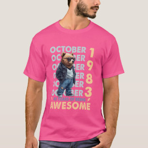 T-shirt Hommes Légende Octobre 1983 41e anniversaire Cool 