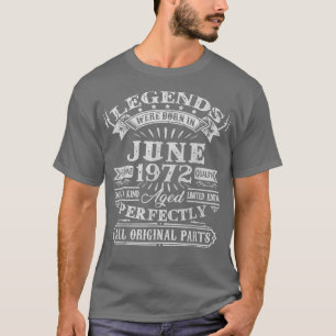 T-shirt Hommes Légendes Sont Nés En Juin 1972 50 Ans B