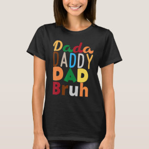 T-shirt Hommes Lettre Père De Dada À Papa À Papa À Bru
