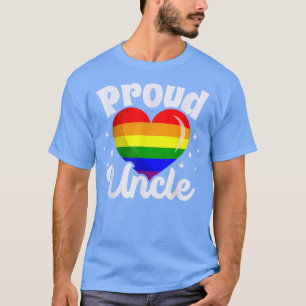 T-shirt Hommes LGBT Heart Fier oncle LGBTQ Gay pride T-Shi