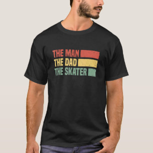 T-shirt Hommes L'Homme Le Papa Le Skateboarder Skateboardi