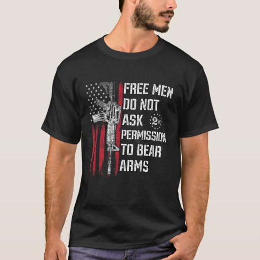 T-shirt Hommes libres Ne demandez pas l'autorisation de po (Devant)